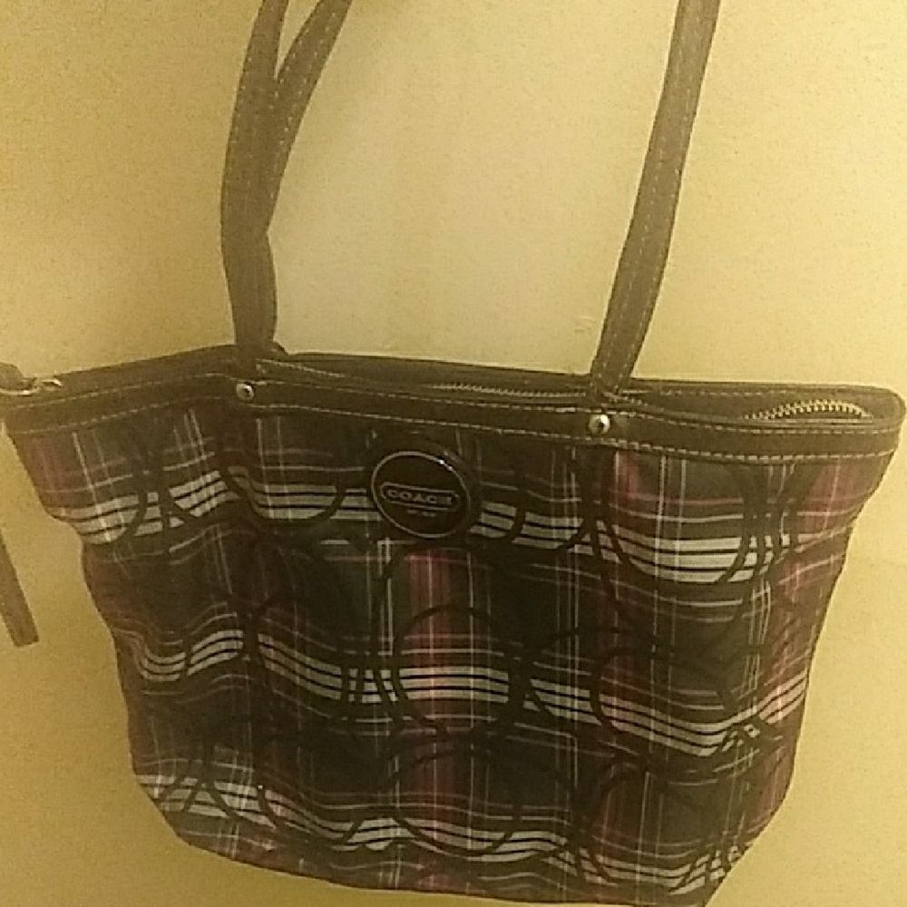 Coach Black and Pink Tote Bag with Classic Design